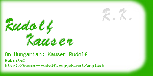 rudolf kauser business card